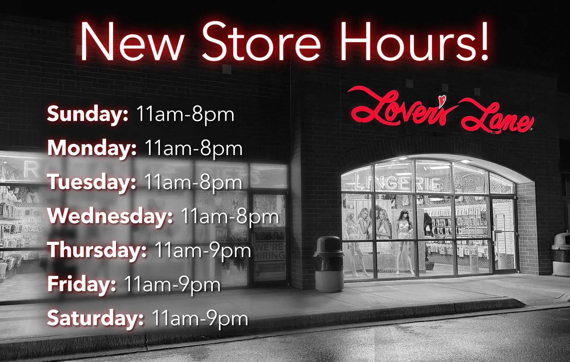 See our new store hours